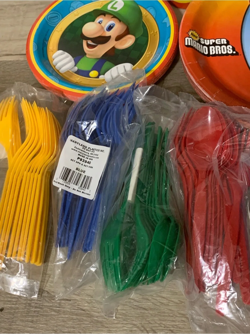 Nintendo Super Mario Party Plates, Cups, Napkins, and Utensils
